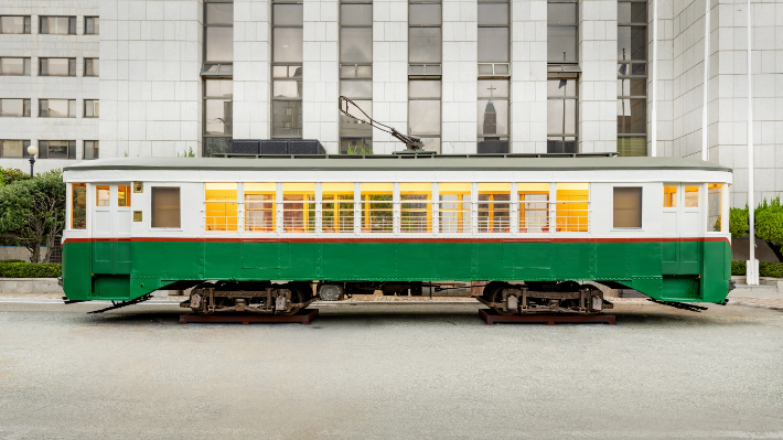 부산 전차. 동아대학교 제공