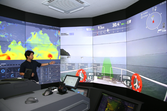 자율운항. 한화오션 제공