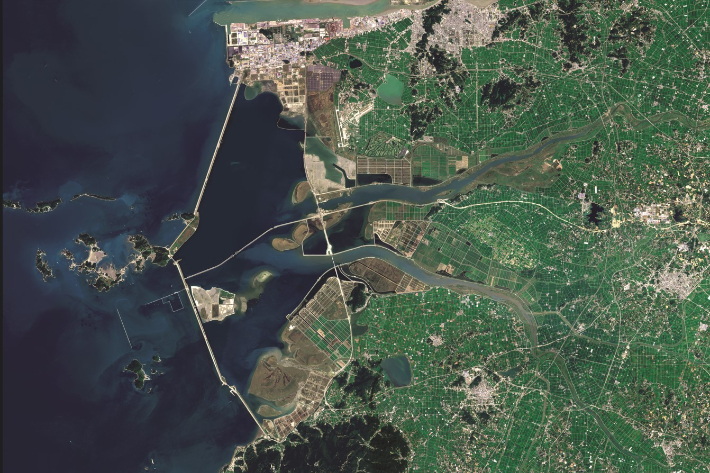 새만금 지역 위성사진 2022년 12월. 새만금개발청 제공