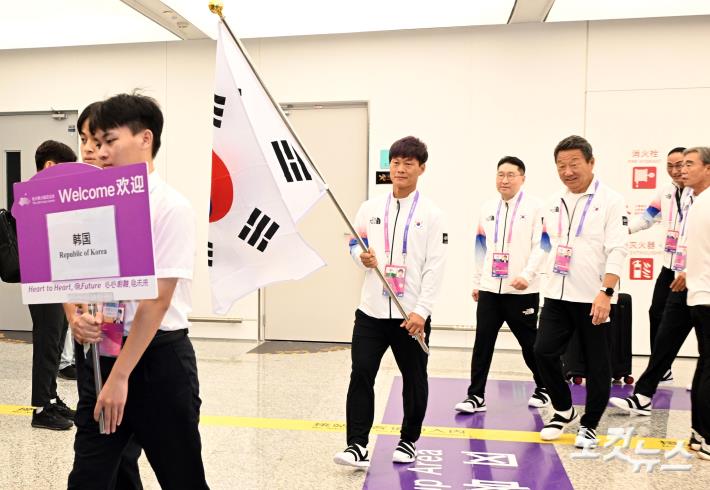 한국 선수단 본진, 항저우 입성