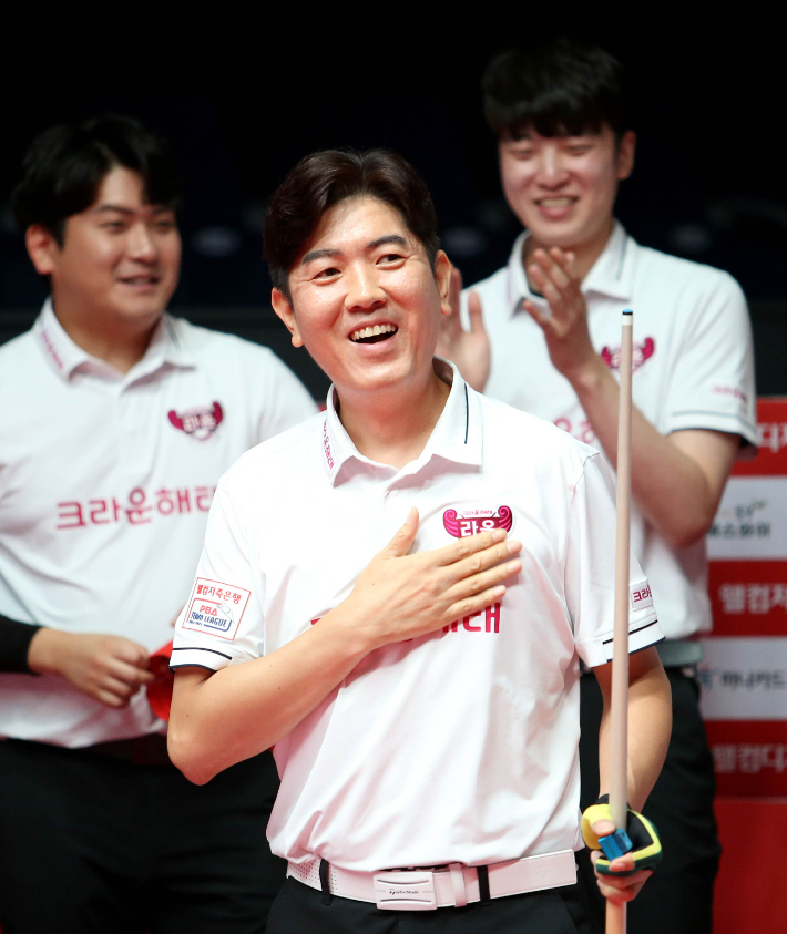 크라운해태 주장 김재근. PBA