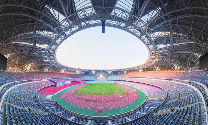 항저우 올림픽 스포츠센터 경기장. 글로벌타임스 캡처