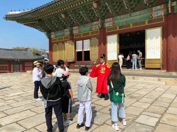 2022년 고궁청소년문화학교 행사 사진. 문화재청 제공