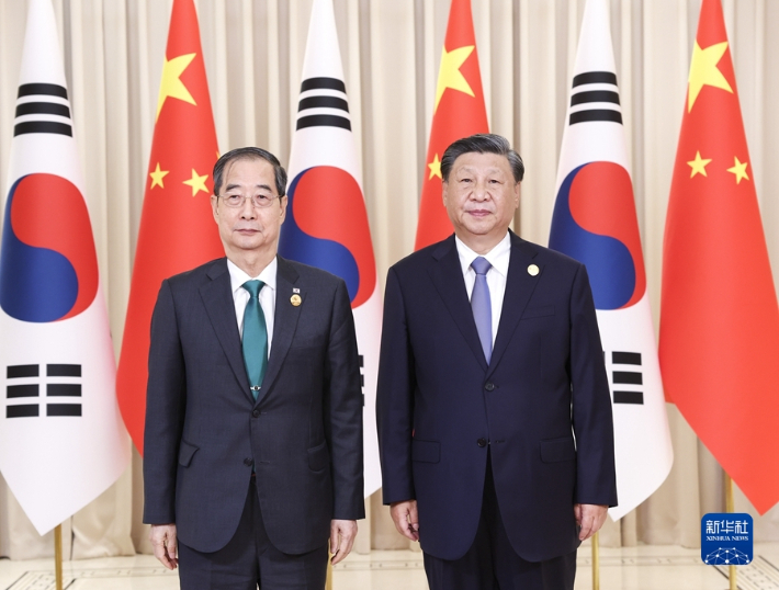 시진핑, 한총리와 회담 "방한 문제 진지하게 검토"