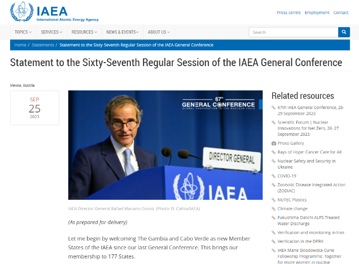 IAEA홈페이지 캡처