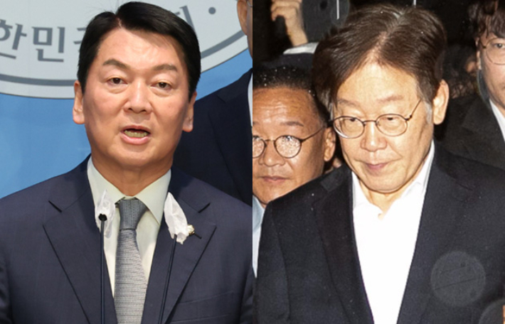 안철수 국민의힘 의원·이재명 더불어민주당 당대표. 연합뉴스