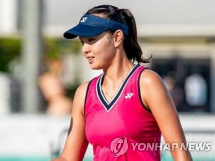 한국 여자 선수 중 세계 랭킹이 가장 높은 장수정. 베네토오픈 테니스 조직위