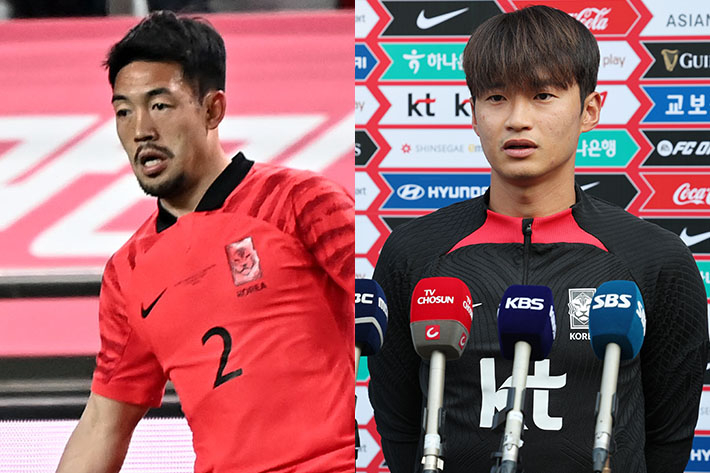 이번 국가대표에 소집된 이기제(왼쪽)와 김진수. 류영주 기자·연합뉴스