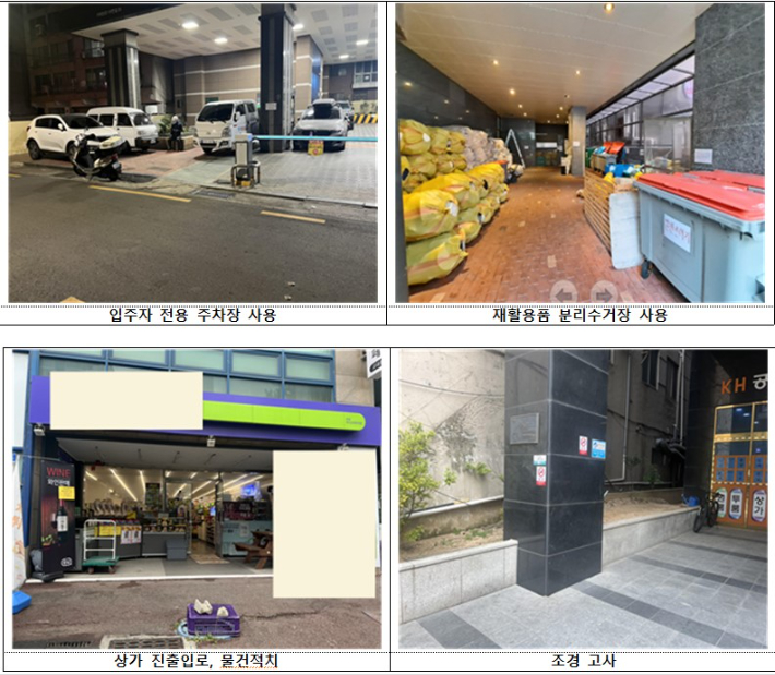 부산시 감사위원회가 공개공지 관리 실태를 점검했다. 부산시 제공
