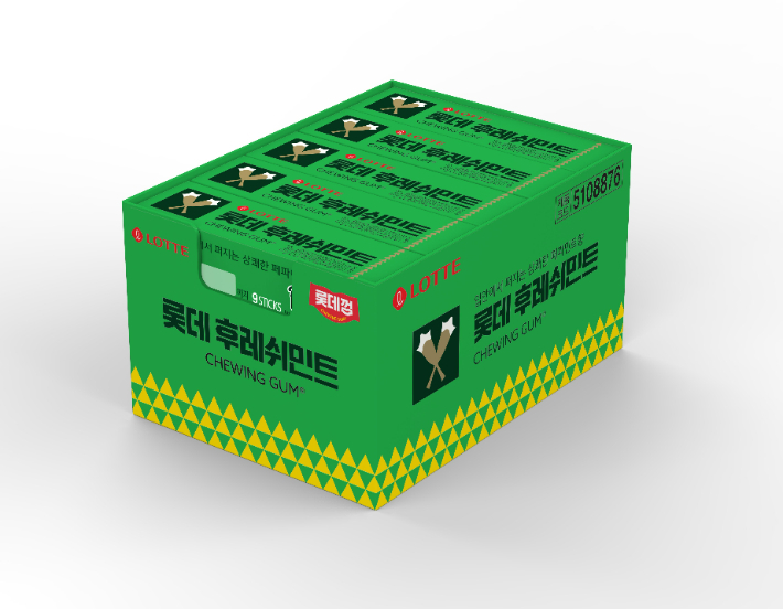 리뉴얼된 롯데 후레쉬민트 볼케이스 패키지. 롯데웰푸드 제공