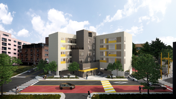 안성교직원공동사택(광덕사택) 조감도. 경기도교육청 제공