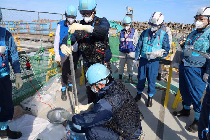 도쿄전력 후쿠시마 제1원자력발전소 오염수 방류 작업. 도쿄전력 제공