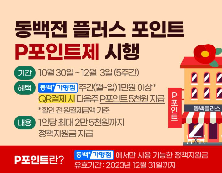 부산시가 동백플러스 가맹점 활성화를 위한 이벤트를 연이어 실시하고 있다.  부산시 제공