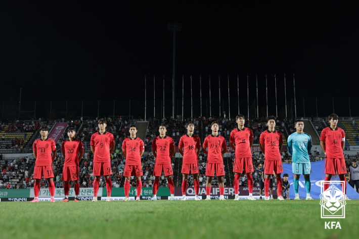 9월 올림픽 대표팀의 모습. 대한축구협회 제공