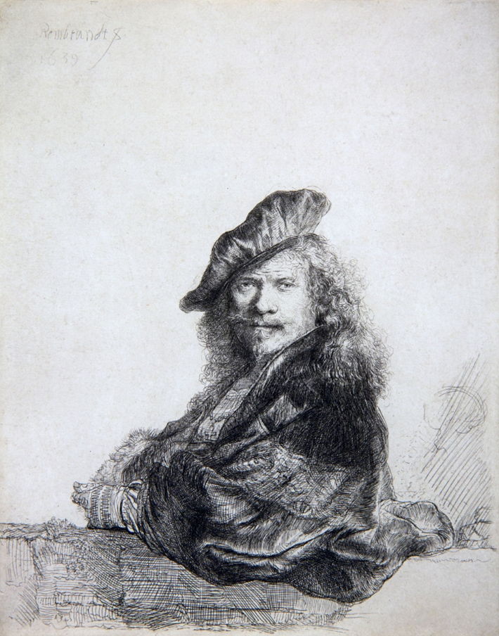 렘브란트, 돌난간에 기대어 있는 자화상. 1639 대구 미술관 제공
