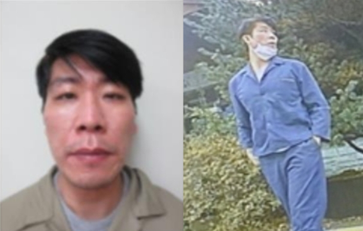 법무부는 4일 오전 6시30분 서울구치소에서 특수강도 혐의로 구속된 피의자 김길수(36세·175cm/83kg)가 치료를 위해 입원 중이던 한림대병원에서 도주했다고 밝혔다. 법무부 제공