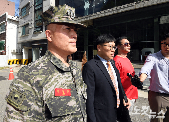 채 상병 순직 사건을 수사하다 항명 혐의로 해임된 박정훈 전 해병대 수사단장. 황진환 기자