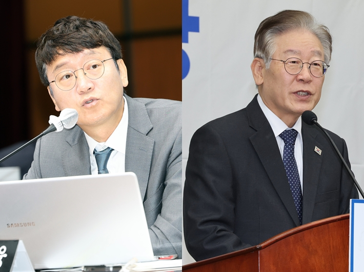 국민의힘 김웅 의원(왼쪽) 이재명 더불어민주당 대표. 연합뉴스