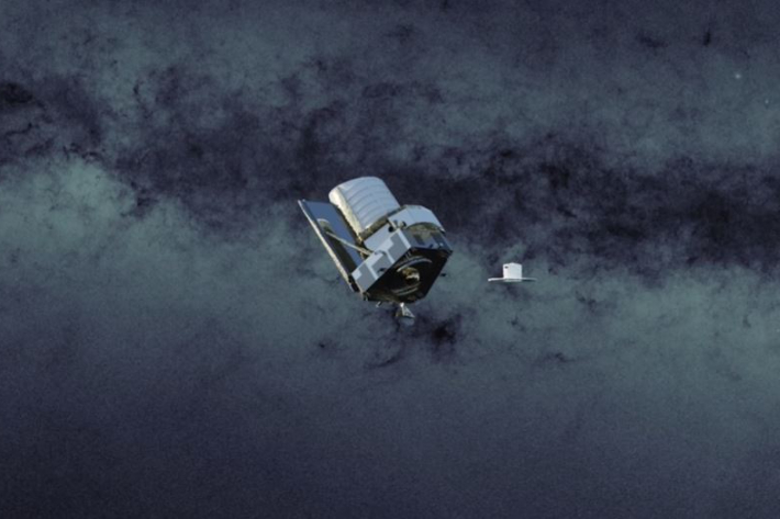유클리드의 우주탐사 미션 상상도. ESA 유튜브 캡처