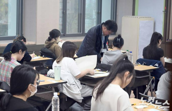 2024학년도 전국 한 수능 시험실. 박종민 기자