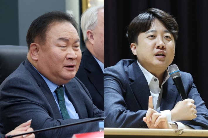 더불어민주당 이상민 의원(왼쪽)과 이준석 국민의힘 전 대표 연합뉴스