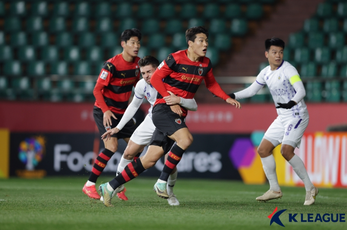 포항 스틸러스-하노이의 챔피언스리그 장면. 한국프로축구연맹 제공