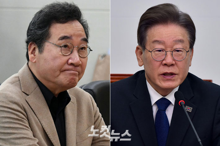 이낙연 전 더불어민주당 대표(왼쪽)·더불어민주당 이재명 대표. 황진환·윤창원 기자  