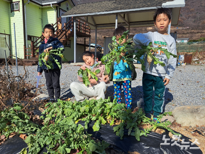 영월 옥동초등학교로 농촌유학을 온 박해솔, 해준이네 집에 서울 친구 2명이 놀러 왔다. 이중 1명은 농촌유학을 진지하게 고민중이다. 진유정 기자