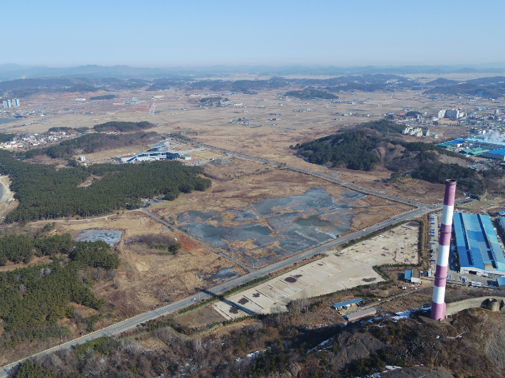 장항 국가습지복원사업 대상지. 충남도 제공