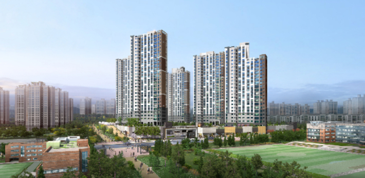 아산탕정 대광로제비앙 센트럴 조감도. 대광건영 제공