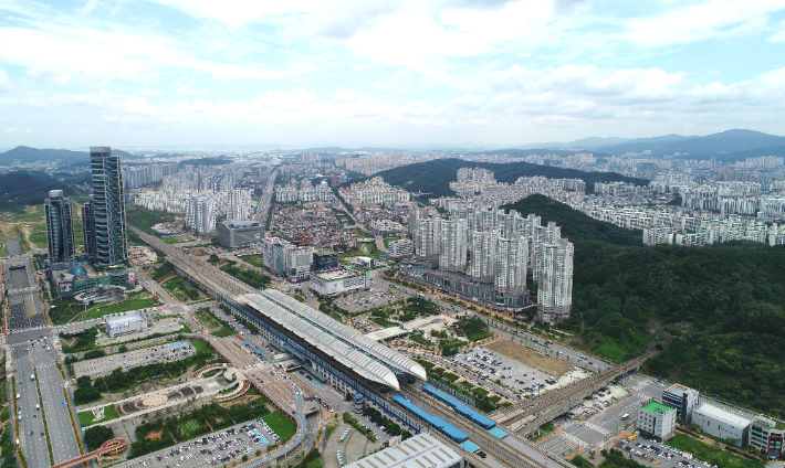 KTX 천안아산역 일대. 천안시 제공