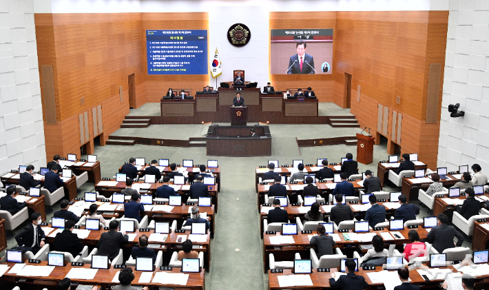 서울시의회 본회의 전경. 노컷뉴스 자료사진. 류영주 기자