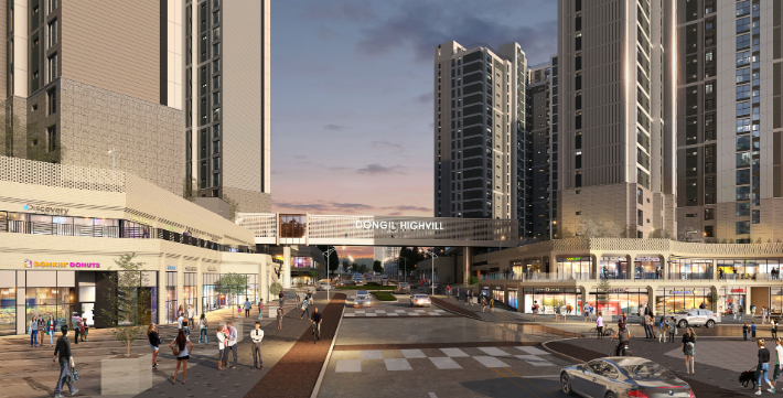 동일하이빌 파크레인 상가 투시도.  건설업체 제공