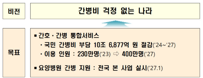 '국민 간병비 부담 경감대책'. 복지부 제공