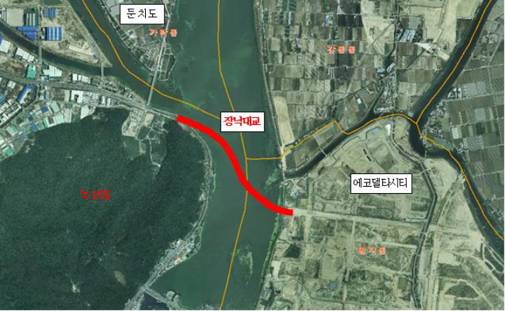 장낙대교 건설 계획안. 부산시 제공