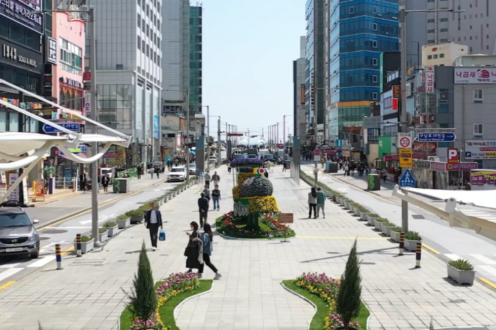 부산 해운대구 구남로 일대. 부산 해운대구청 제공 