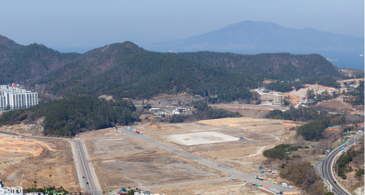 전남 여수 돌산 상포지구 항공사진. 여수시 제공