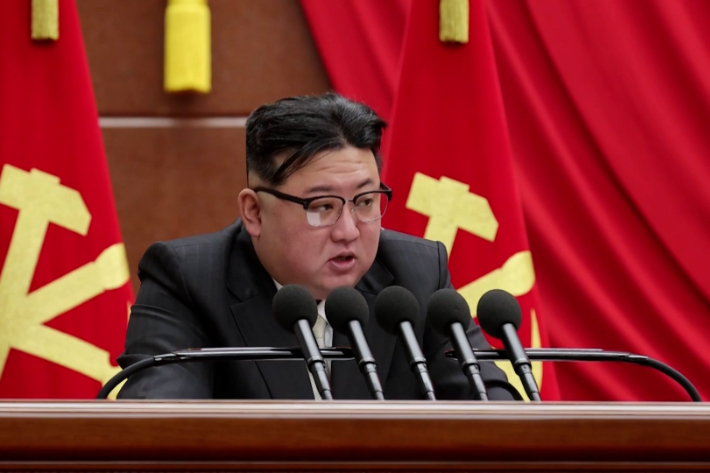 발언하는 북한 김정은 국무위원장. 연합뉴스