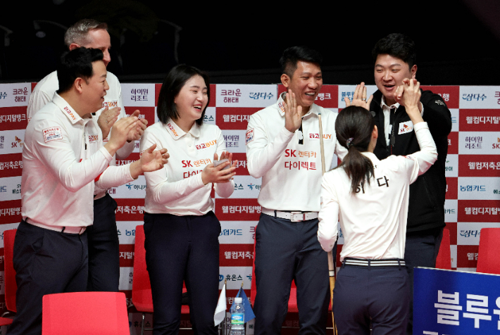 올 시즌 프로당구 팀 리그 4라운드까지 공동 4위를 달린 SK 렌터카. PBA