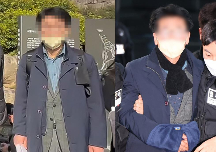 (왼쪽부터)사건 전날 봉하마을 모습·2일 범행 이후 유치장에 입감되는 모습. 연합뉴스 