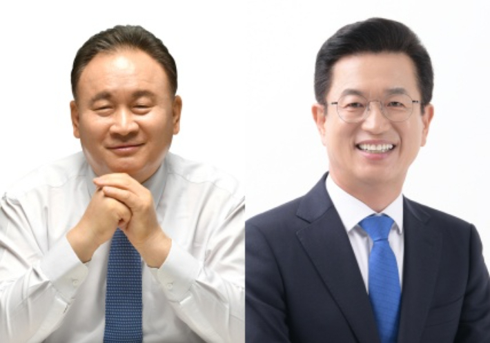 이상민 의원(왼쪽)·허태정 전 대전시장. 본인제공