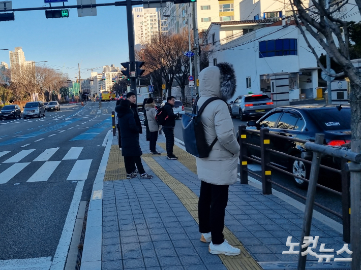 부산 한파주의보. 김혜민 기자