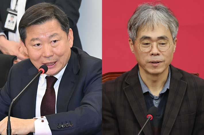 국민의힘 이철규 의원(왼쪽), 김경율 비상대책위원. 윤창원 기자·연합뉴스
