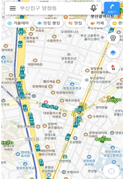 실시간 버스 위치 정보 확인 부산시 사례. 창원시 제공