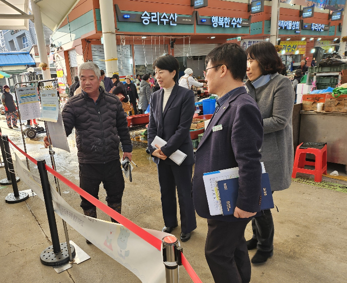 전통시장 합동 점검 사진. 전라남도 제공