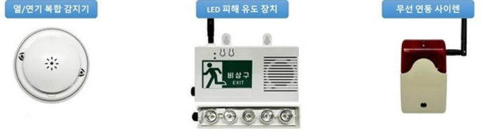 인터넷기술(IOT)을 접목한 불빛 피난유도장치. 창원시 제공