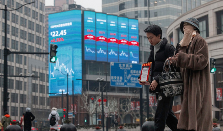 지난 6일 중국 상하이의 거리. 연합뉴스