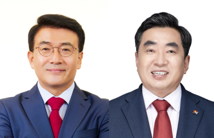 국민의힘 고기철 후보(왼쪽)와 이경용 후보. 각 후보 측 제공