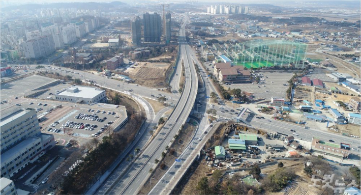 청주시 도로. 맹석주 기자