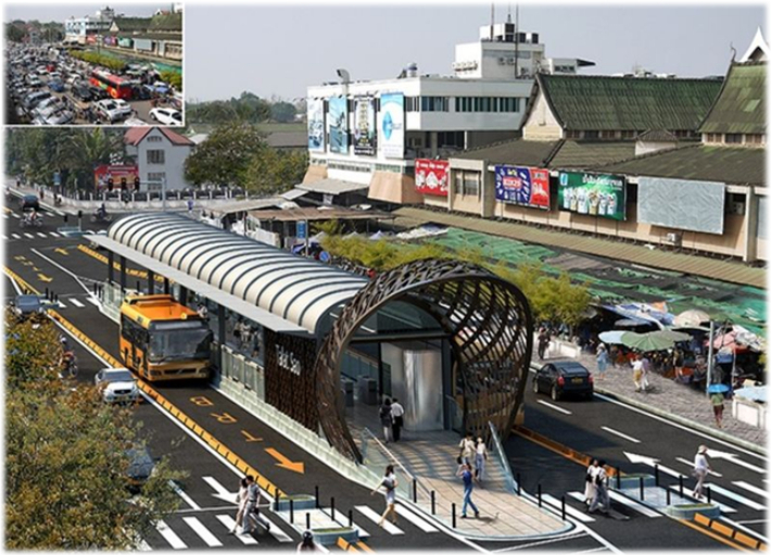 섬식 정류장 조감도. 제주도 제공